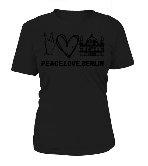 Vintage berlin Quote Peace love berlin Funny gift Women's T-Shirt