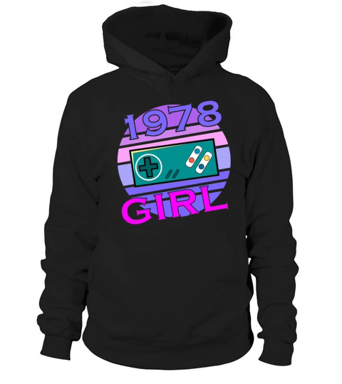 Level 45 Unlocked since 1978 Funny Gamer Girl Hoodie Unisex