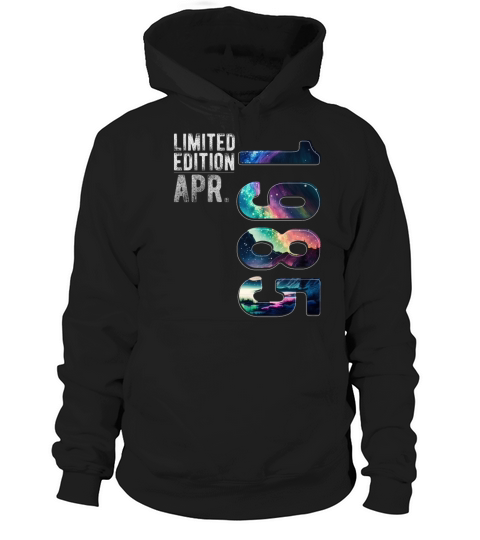 Limited Edition 1985 April Birthday Polar Lights Hoodie Unisex