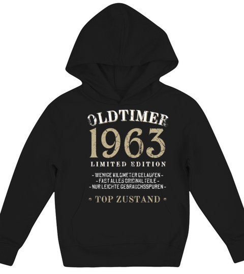 60th Birthday Vintage 1963 Kids Hoodie