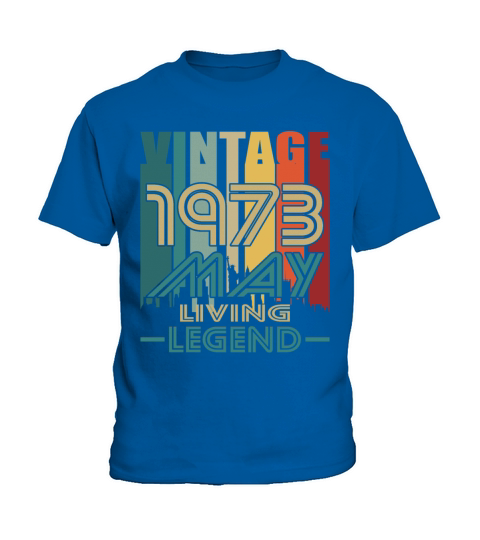 50th birthday may 1973 vintage 1973 Kids T-Shirt