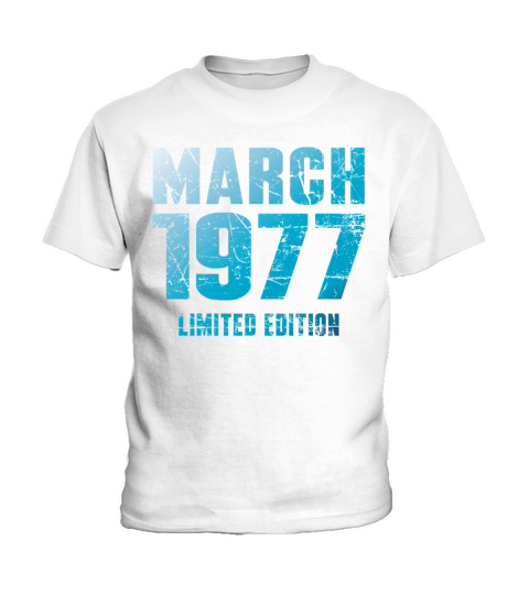 March 1977 Limited Edition Birthday Present Kids T-Shirt