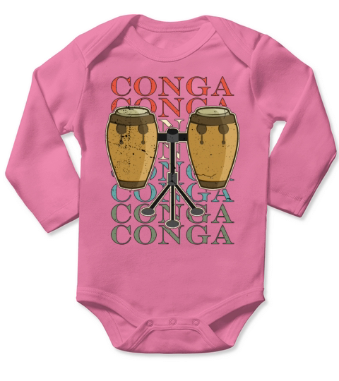 Conga Percussion Musical Instrument Conga Player Long Sleeve Baby One-Piece