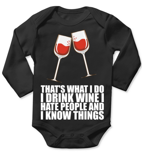 Drinking Wine Red Wine Gift Long Sleeve Baby One-Piece