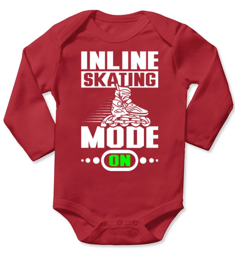 Inline skating mode on Long Sleeve Baby One-Piece