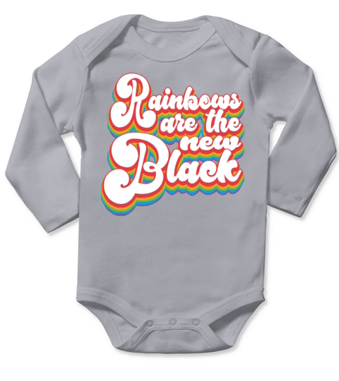 Pride Month LGBTQ - Rainbows Are the New Black Long Sleeve Baby One-Piece