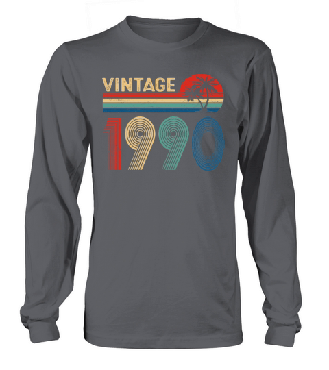 33 Year Old Men Women Vintage 1990 33rd Birthday Him Her Long sleeved Unisex
