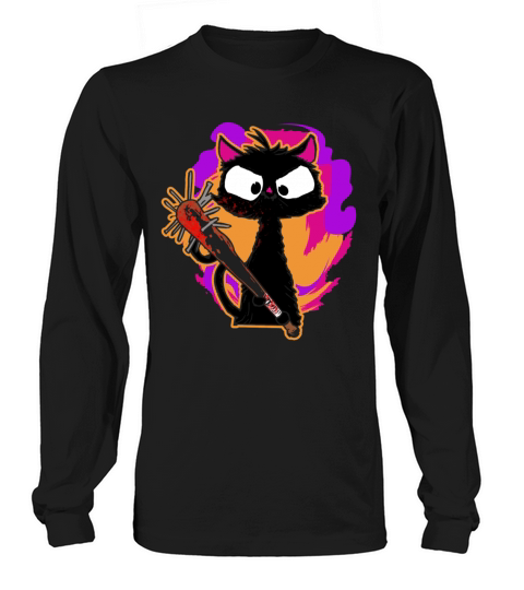 Halloween Retro Cat Vintage Cat Long sleeved Unisex