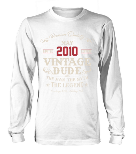 May 2010 Vintage Birthday Present Long sleeved Unisex