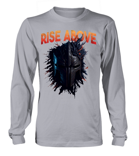 Rise Above Dark Warrior Helmet with Motivational Long sleeved Unisex
