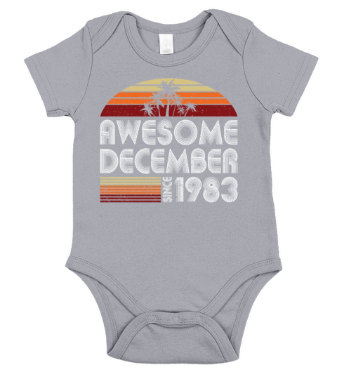 40th birthday december 1983 awesome since 1983 Short Sleeve Baby One-Piece