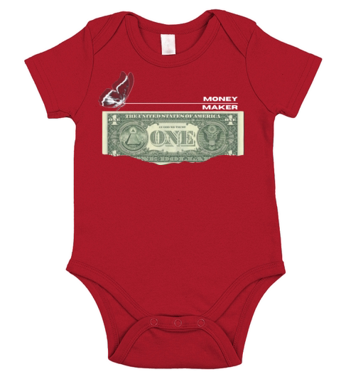 Black Vintage Money T Shirt Short Sleeve Baby One-Piece