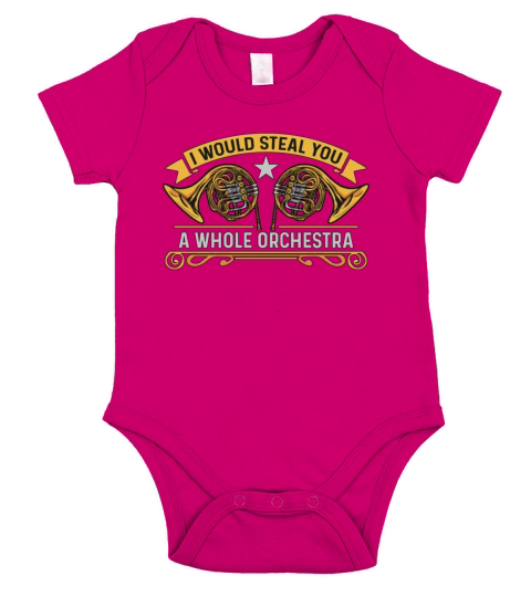 French Horn I Would Steal You Horn Player Hornist Short Sleeve Baby One-Piece