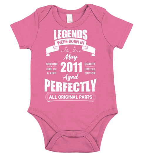 Legends Were Born In May 2011 Birthday Short Sleeve Baby One-Piece