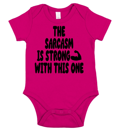sarcasm is strong with this one Short Sleeve Baby One-Piece