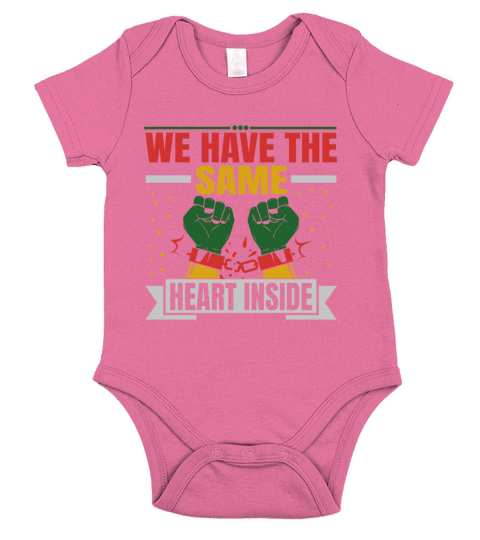 The Same Heart Inside Black History Juneteenth Short Sleeve Baby One-Piece