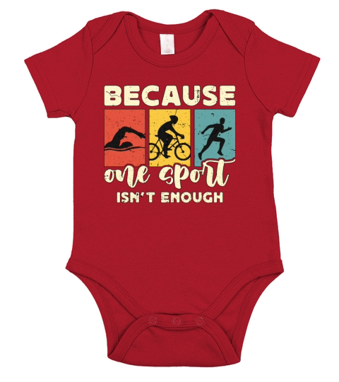 Triathlon Because One Sport Isnt Enough Training Short Sleeve Baby One-Piece