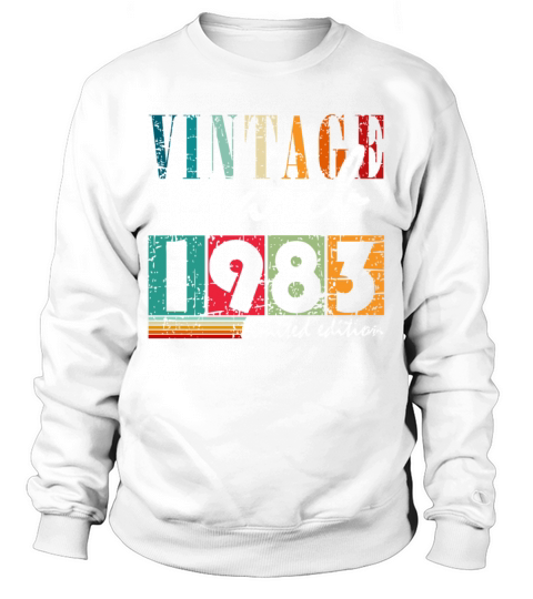 40th birthday man original march vintage 1983 Sweatshirt Unisex