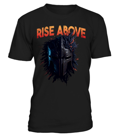 Rise Above Dark Warrior Helmet with Motivational T-Shirt Unisex