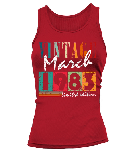 40th birthday man original march vintage 1983 Tank top Woman