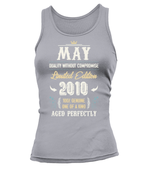 May 2010 Vintage Birthday Present Tank top Woman