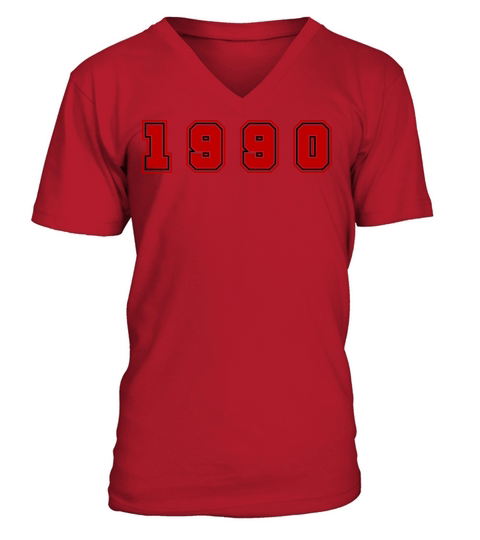 1990 Year Number V-Neck T-shirt