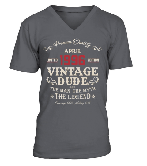 April 1996 Vintage Birthday Present V-Neck T-shirt