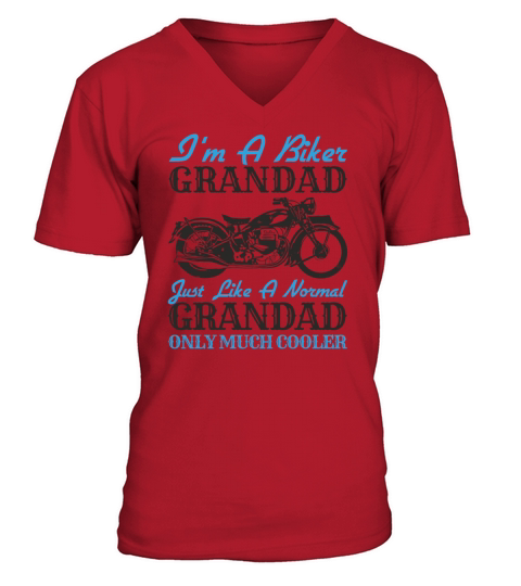 Biker Granddad Quote V-Neck T-shirt