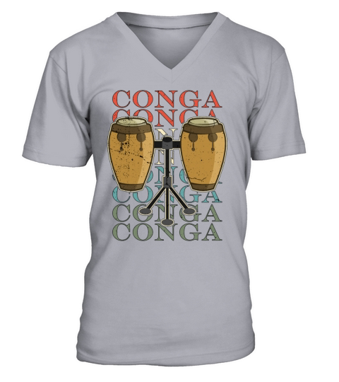 Conga Percussion Musical Instrument Conga Player V-Neck T-shirt