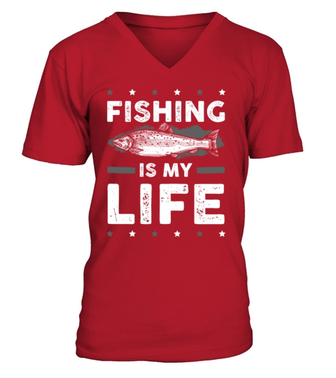 fishing life V-Neck T-shirt