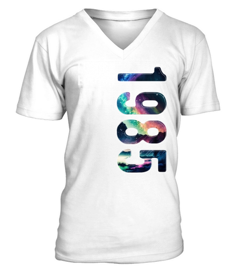 Limited Edition 1985 April Birthday Polar Lights V-Neck T-shirt