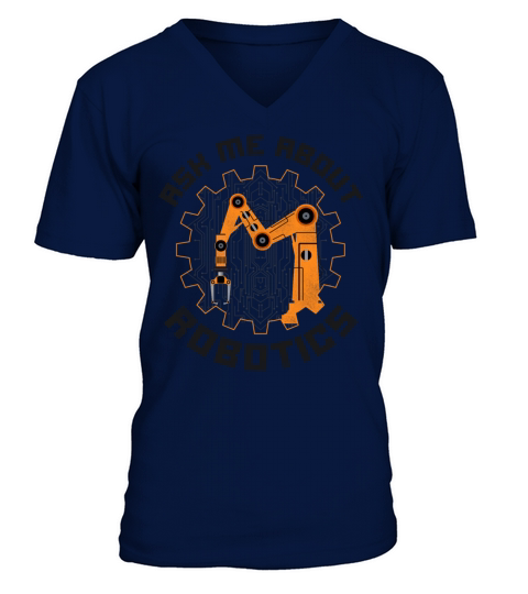 Robot Robotics Engineer Vintage V-Neck T-shirt