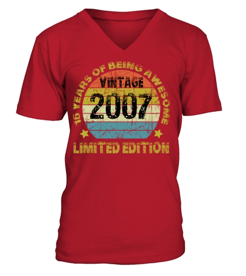 Vintage 2007 Limited Edition 16 Years Of Being Awe V-Neck T-shirt