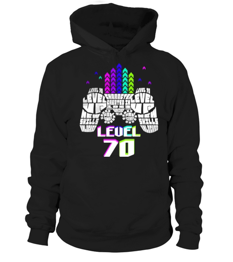 Geek Level 70 Unlocked 1953 70th Birthday Gamer Hoodie Unisex