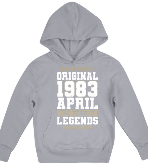 40th birthday april 1983 original 1983 Kids Hoodie