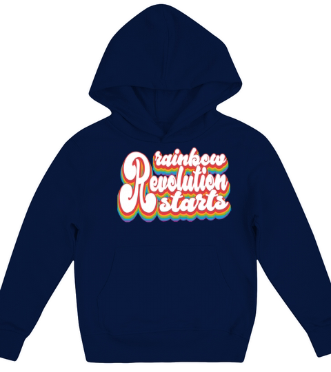 Rainbow Revolution Starts - Pride Month LGBTQ Kids Hoodie