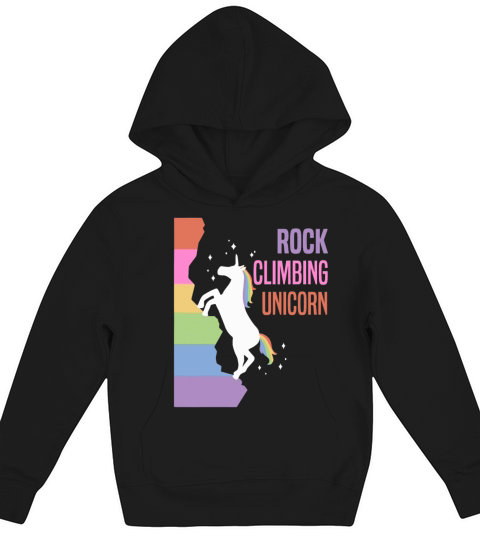 Rock Climbing Unicorn Kids Hoodie