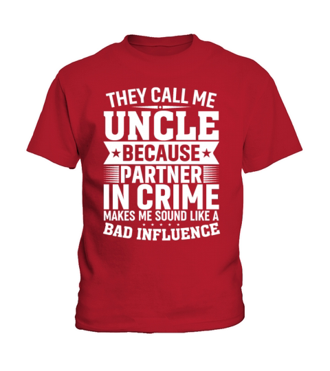 Funny Uncle Partner in Crime Phrase Uncle Humor Kids T-Shirt