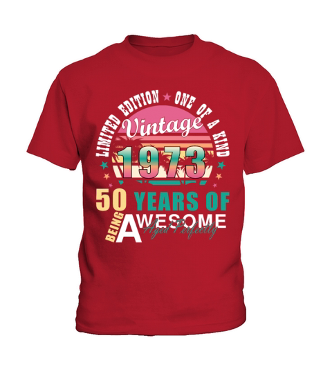 Vintage 1973 50th Birthday Retro Men Women Kids T-Shirt