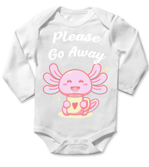 Please Go Away Introvert Sayings Antisocial Quotes Long Sleeve Baby One-Piece