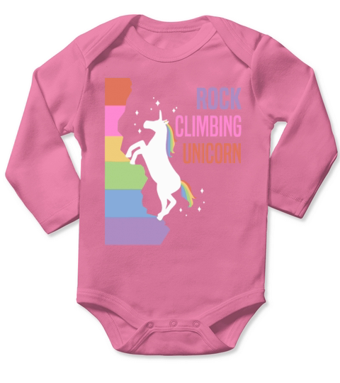 Rock Climbing Unicorn Long Sleeve Baby One-Piece