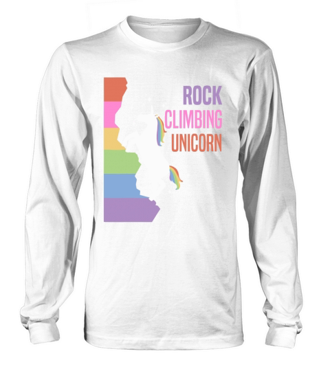 Rock Climbing Unicorn Long sleeved Unisex