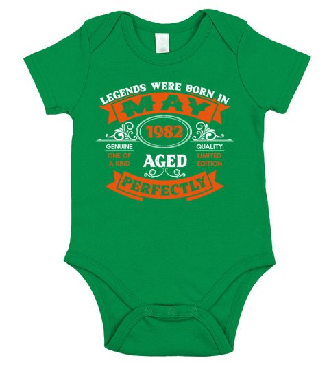 Legends Were Born In May 1982 Birthday Short Sleeve Baby One-Piece