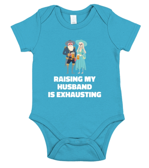 Raising My Husband Is Exhausting Vintage Wife Short Sleeve Baby One-Piece