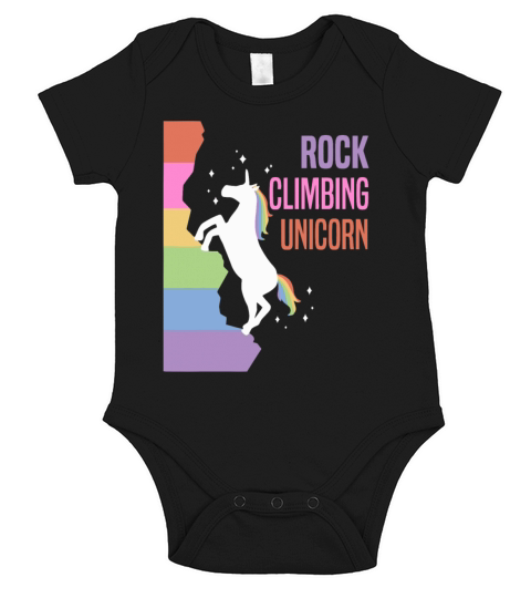 Rock Climbing Unicorn Short Sleeve Baby One-Piece