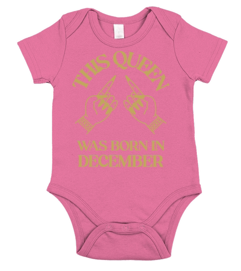This queen was born in December apparel Short Sleeve Baby One-Piece