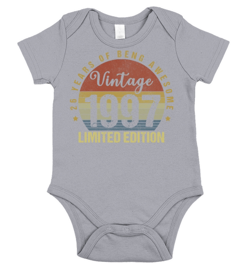 Vintage 1997 Limited Edition 26 Year Old Birthday Short Sleeve Baby One-Piece