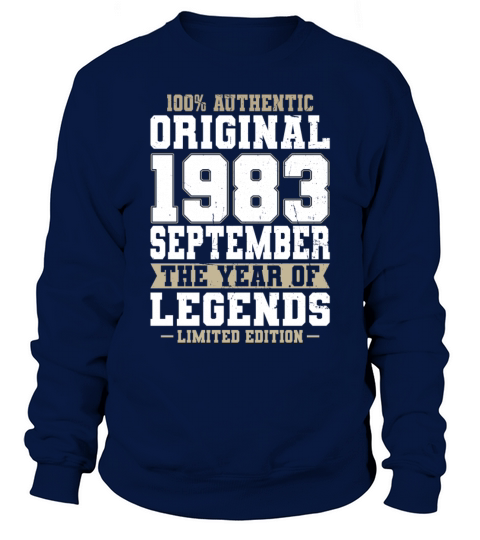 40th birthday september 1983 original 1983 Sweatshirt Unisex
