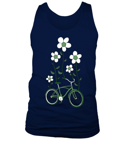 bike flowers shirt Tank Top Unisex