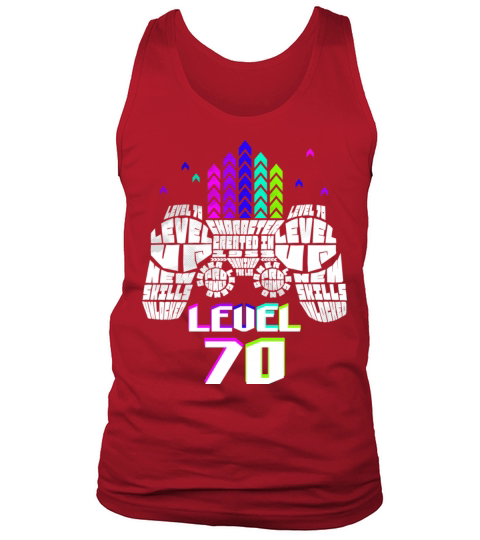 Geek Level 70 Unlocked 1953 70th Birthday Gamer Tank Top Unisex
